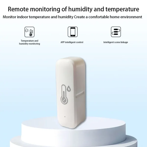 2025Newest Tuya Zigbee Temperature and Humidity Smart Home Thermometer Hygrometer APP Remote Alarm Work with Alexa Google Home - Image 4